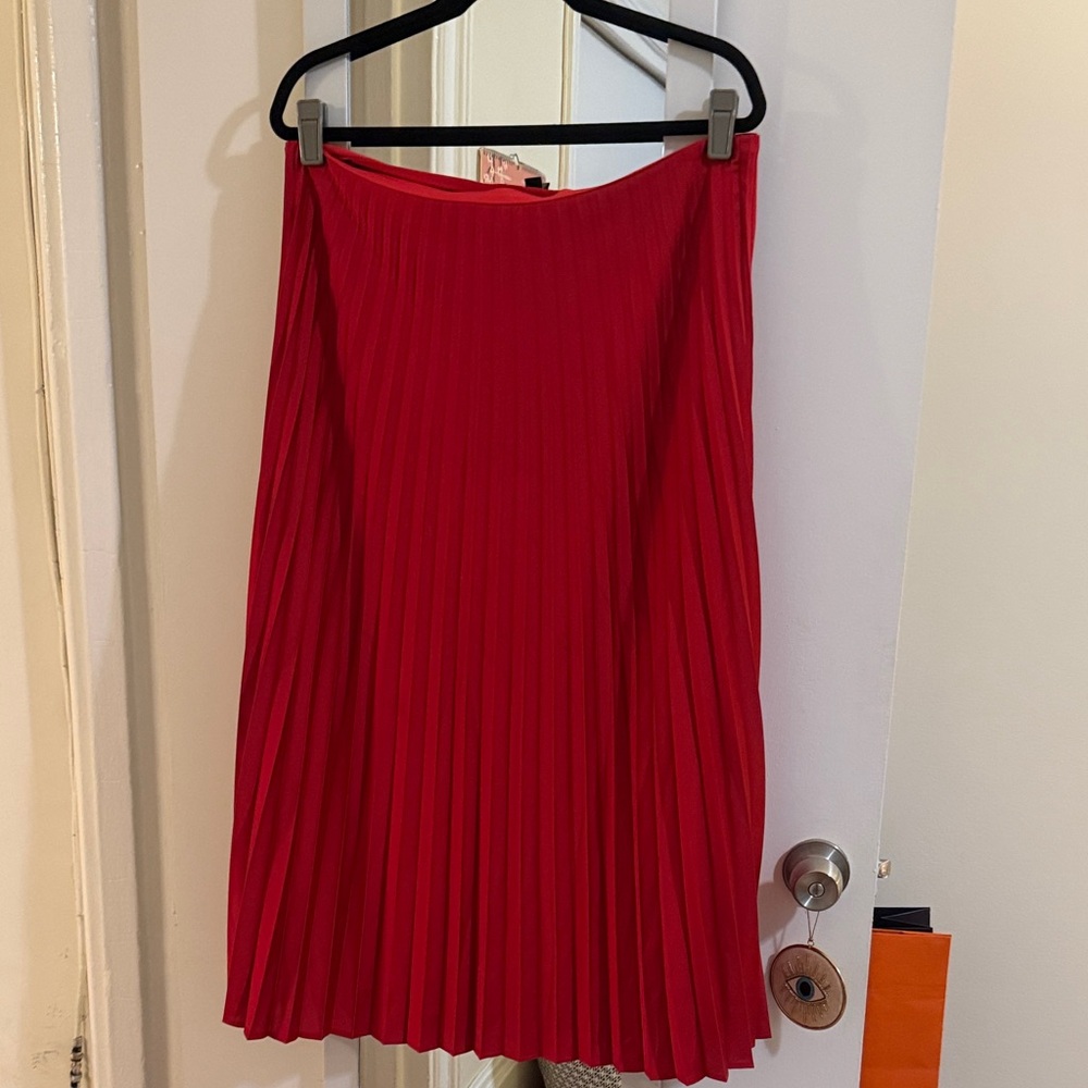 J. Crew Vibrant Red A-Line Skirt